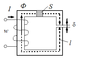 Изображение вопроса Уравнение по закону полного тока для приведенной м...
