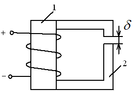 Изображение вопроса Если незамкнутый магнитопровод катушки состоит из ...
