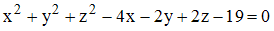 Изображение вопроса Координаты центра сферы  равны …...