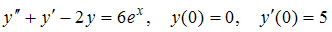 Изображение вопроса Решение задачи Коши    имеет вид…...