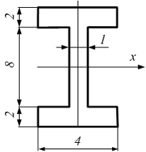 Изображение вопроса На рисунке размеры поперечного сечения заданы в см...
