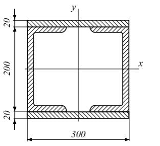 Изображение вопроса Поперечное сечение балки составлено из двух швелле...