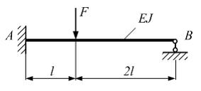 Изображение вопроса Для балки, представленной на рисунке, реакция опор...