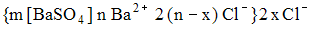 Изображение вопроса Мицеллы золя сульфата бария  образуются при сливан...