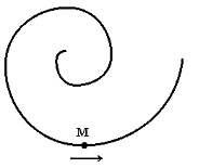 Изображение вопроса Точка М движется по спирали с постоянной по величи...
