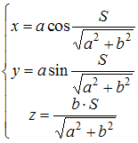 Изображение вопроса Цилиндрическая винтовая линия L задана натуральным...