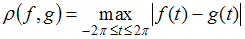 Изображение вопроса Расстояние между функциями  и  пространства всех н...