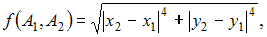 Изображение вопроса Функция  где A1(x1, y1) и  
 A2(x2, y2), …...