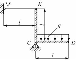 Изображение вопроса Элемент КСD закреплен с помощью шарнирно неподвижн...