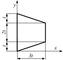 Изображение вопроса В системе координат xy координата центра тяжести т...