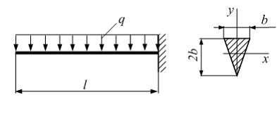 Изображение вопроса Консольная балка длиной  нагружена равномерно расп...