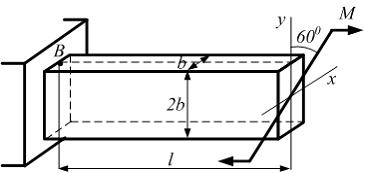 Изображение вопроса Стержень длиной l прямоугольного сечения с размера...
