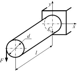 Изображение вопроса Стержень круглого сечения диаметром d, длиной l на...