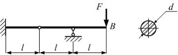 Изображение вопроса Балка круглого поперечного сечения диаметром d наг...