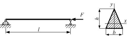 Изображение вопроса Стержень длиной l=2м нагружен силой F. Поперечное ...