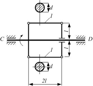 Изображение вопроса Система, показанная на рисунке, равномерно вращает...