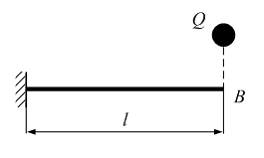 Изображение вопроса На сечение В консольной балки длиной l падает груз...