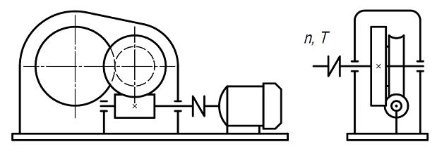 Изображение вопроса На рисунке изображена схема привода с __