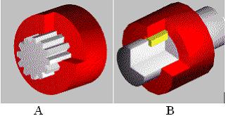 Изображение вопроса Зубчатые соединения (А) по сравнению со шпоночными...