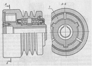 Изображение вопроса Центробежная колодочная муфта, встроенная в шкив к...