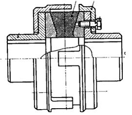Изображение вопроса У приведенной на рисунке муфты с резиновой коничес...