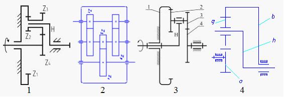 Изображение вопроса Кинематические схемы планетарных передач изображен...