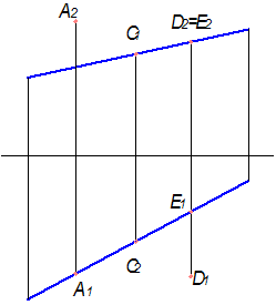 Изображение вопроса Из заданных на чертеже точек прямой принадлежит то...
