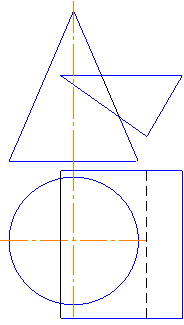 Изображение вопроса Заданные на чертеже конус и призма пересекаются по...