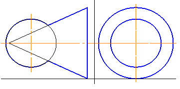 Изображение вопроса Заданные на чертеже конус и сфера пересекаются по ...