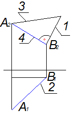 Изображение вопроса Натуральная величина отреза прямой АВ – это ...