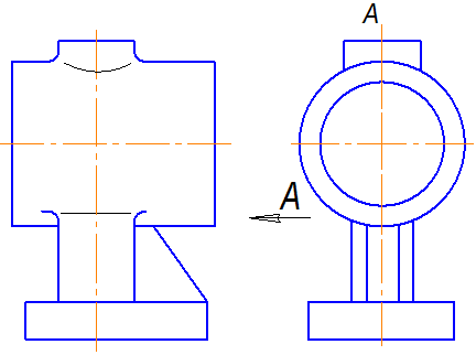 Изображение вопроса Буквой А на чертеже обозначен вид …...