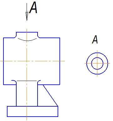 Изображение вопроса На чертеже буквой А обозначен вид …...