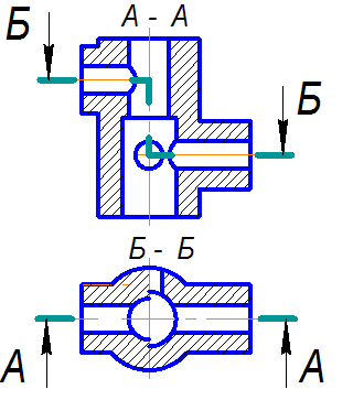 Изображение вопроса Изображение, обозначенное на чертеже Б-Б, называе...