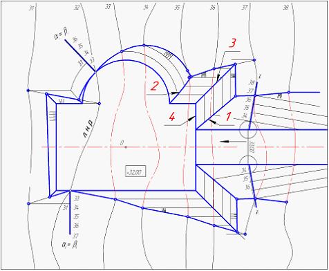 Изображение вопроса На чертеже с числовыми отметками показан фрагмент ...