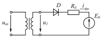 Изображение вопроса На рисунке приведена схема выпрямителя, работающег...