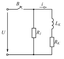 Изображение вопроса Выражение для тока  катушки после ее отключения от...