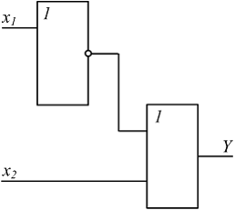 Изображение вопроса На выходе схемы (см. рисунок) сигнал  при...