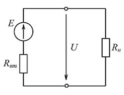 Изображение вопроса На представленной схеме напряжение U на зажимах ис...
