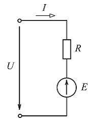 Изображение вопроса Напряжение U на зажимах активного приемника равно ...