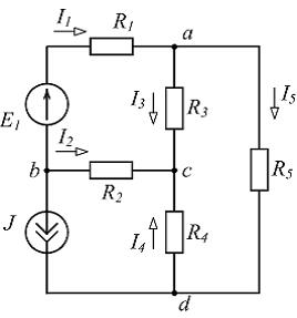 Изображение вопроса Для приведенной схемы по первому закону Кирхгофа в...