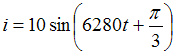 Изображение вопроса Частота  синусоидального тока  равна __	...
