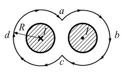 Изображение вопроса На рисунке изображены два провода с противоположно...