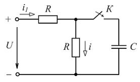 Изображение вопроса При в цепи с параметрами после замыкания ключа т...