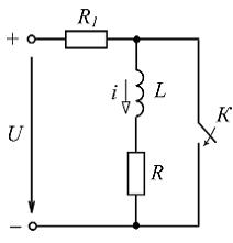 Изображение вопроса В изображенной схеме     Ток i в катушке после зам...