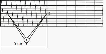 Изображение вопроса Длина линии 1-2, измеренная с помощью поперечн...
