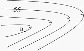 Изображение вопроса Отметка точки В при высоте сечения рельефа 1 м сос...