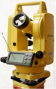 Изображение вопроса На изображении электронного теодолита цифрой 1 обо...