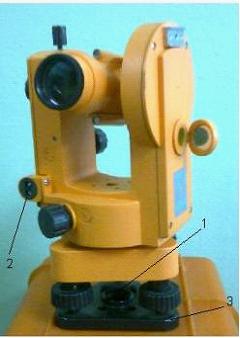 Изображение вопроса Винты, обозначенные на изображении теодолита 4Т30П...