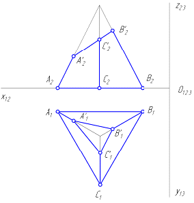 Изображение вопроса На рисунке показан двухкартинный комплексный черте...
