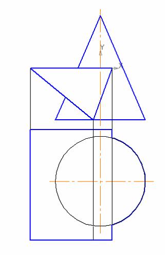 Изображение вопроса Пересекаются поверхности конуса и призмы:
...